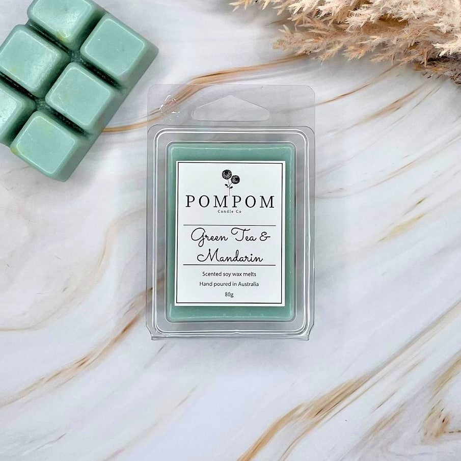 Green Tea & Mandarin Clam Shell - Wax Melt